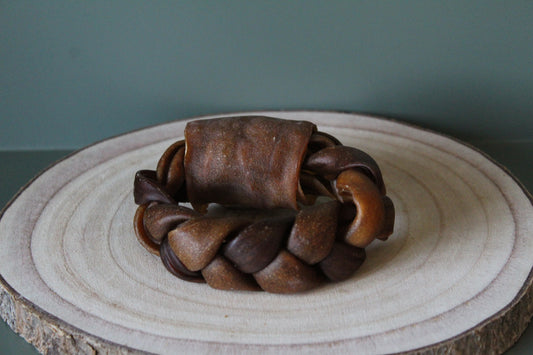 Camel Collagen Braided Ring