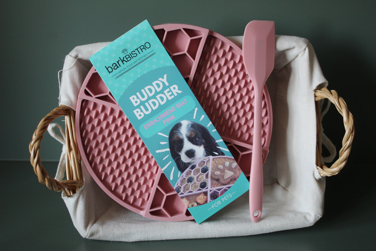 LickMat with Spatula (available in Pink and Turquoise)