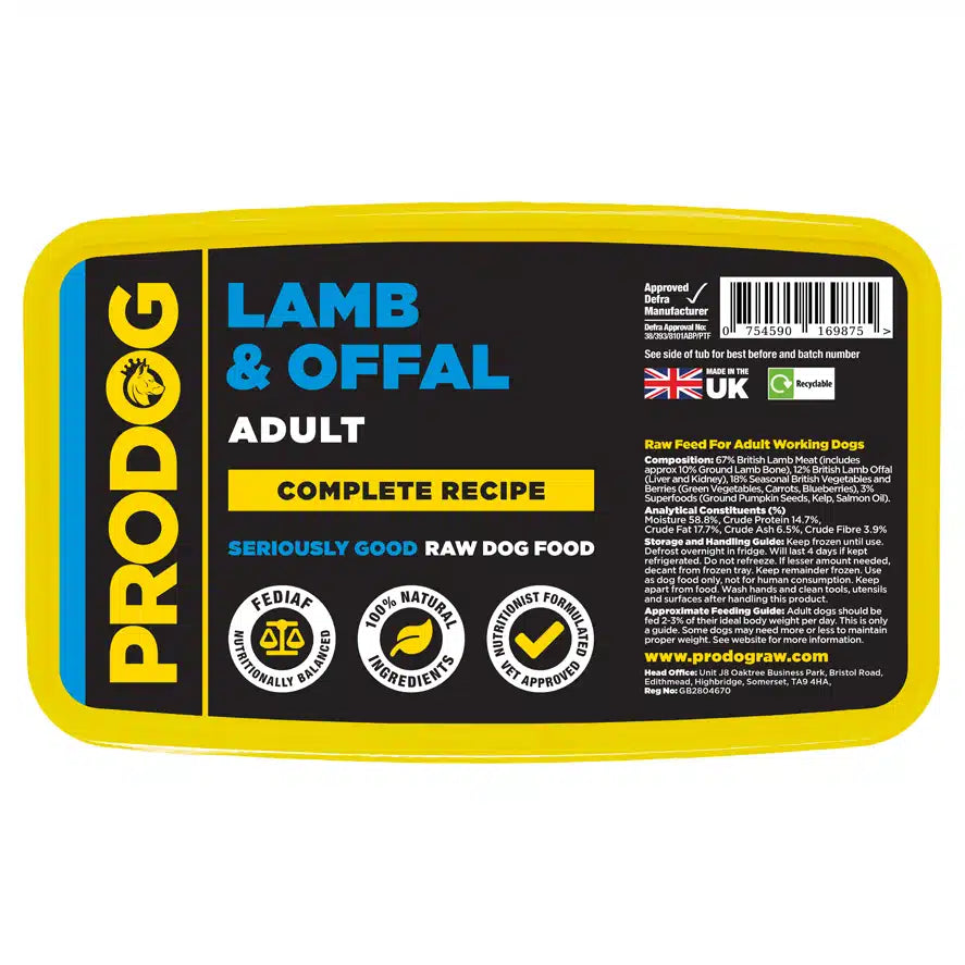 ProDog Raw Complete Lamb and Offal